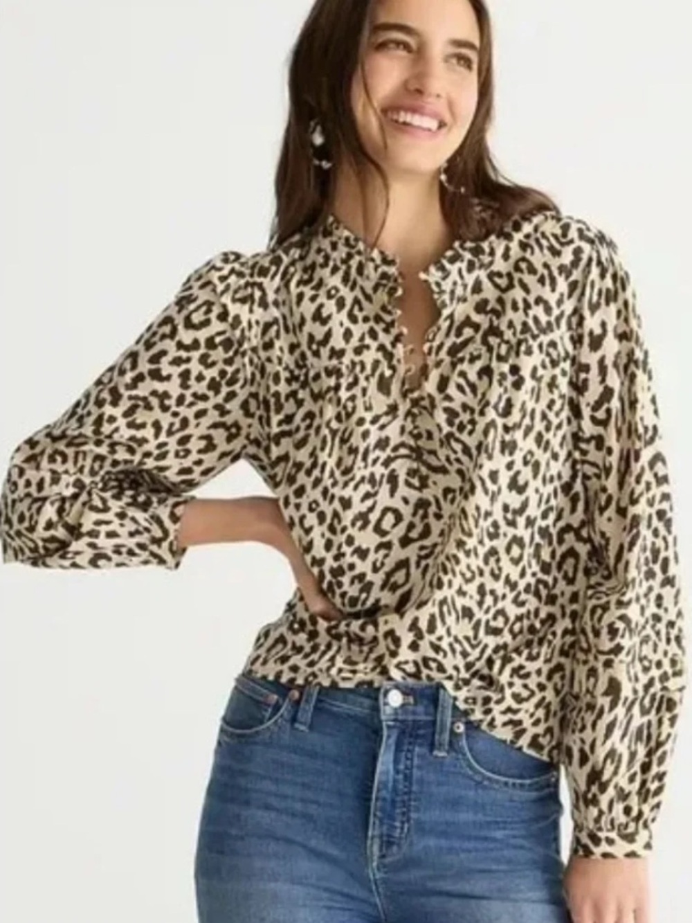 J Crew Cheetah Blouse